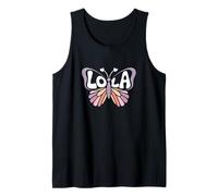 Lola Butterfly - Personalized Cute Name Word Art Tank Top