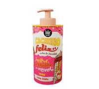 Lola Cosmetics - Cachinho Feliz Chocolate Leave-In Cream - Unisex - 450g - Deep Hydration, Curl Definition, Frizz Control, Softness And Shine With Vegan And Safe Formula For Children