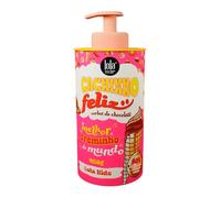 Lola Cosmetics - Cachinho Feliz Chocolate Leave-In Cream - Unisex - 450g - Deep Hydration, Curl Definition, Frizz Control, Softness And Shine With Vegan And Safe Formula For Children