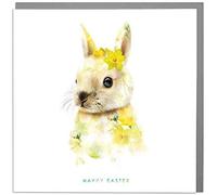 Lola Design - Happy Easter Card - Blank Cards and Envelopes - Easter Bunny Card