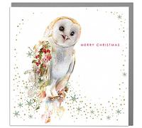 Lola Design - Wildlife Wonderful Christmas Card - Blank Card and Envelope - Barn Owl