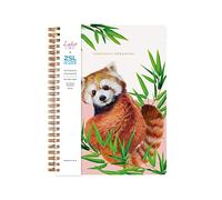 Lola Design x ZSL - B5 Spiral Notebook Organiser, Red Panda Design - Wiro Bound Planners & Journals | To-Do Lists & Priority Section, 250 Lined Pages