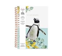 Lola Design x ZSL - Large Luxury Notebook Organiser, Penguin Design - Planners & Journals - Wiro Bound Notebook with To-Do Lists & Priorities Section - 176x250mm, 180 Lined Pages