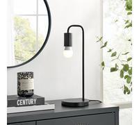 Lola Exposed Bulb Modern Industrial Table Desk Lamp FurnitureboxUK Black One Size