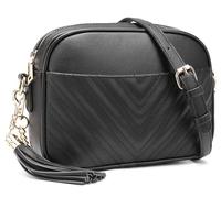 lola mae Quilted Crossbody Bag, Trendy Design Shoulder Purse, Black, S