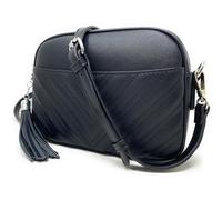 lola mae Quilted Crossbody Bag, Trendy Design Shoulder Purse, Black-silver Hardware Lm691, S