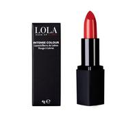 LOLA Make Up by Perse Intense Colour Lipstick - Glossy Finish, Full Coverage, Ultra-Rich Pigments, Creamy Hydrating Formula, Infused With Vitamins E & C, Vegan & Cruelty-Free - 004-Blossom Red