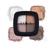 Lola Make Up by Perse Quad Eyeshadow Rich and Intense Colour High Coverage Matte and Satin Eyeshadow for Women,Vegan and Cruelty-Free Eye Makeup Cosmetic Palette for All Skin Types (Neutral Smokey)