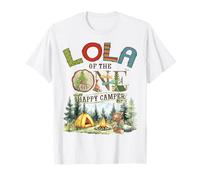 Lola of The One Happy Camper Bear Camping 1st Birthday T-Shirt