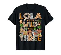 Lola of The Wild & Three 3rd Birthday Boy Safari Jungle T-Shirt
