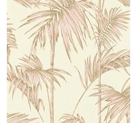 Lola Paris Palm Leaf Textured Wallpaper AS Creation Cream One Size