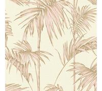 Lola Paris Palm Motif Wallpaper Cream / Pink As Creation 36919-3