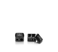 Lola Make Up by Perse Pencil Sharpener with Lid Dual 2 Holes Sharpener Eyeliner and Eyebrow Pencil Sharper Suitable for All Types of Makeup Pencils Cosmetics, Black
