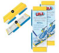 Lola Products Squeeze Matic Butterfly Sponge Mop Refill, 9", Replacement Head, Floor Cleaning, Comparable w/Quickie Type S Sponge Mop Refill, 2 Pack