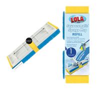 LOLA Products SqueezeMatic Butterfly Sponge Mop Refill 9"""" Wide Replacement Head Floor Cleaning Compatible w/Quickie Type S Sponge Mops 1 Pack