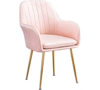 Lola Set Of 2 Dining Chairs - Pink/gold