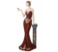 (Lola with Glass) Dark Berry Red Charleston Broadway Belles Figurine