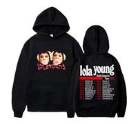 Lola Young Hoodies Hip Hop Streetwear Women's Men's Long Sleeve Harajuku Style Sweatshirt (Black,M)