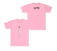 Lola Young I'm Only F Myself T-Shirts Streetwear Tee Cosplay Women Men Hiphop Short Sleeve Tops (Pink,XL)