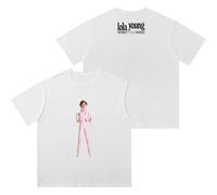 Lola Young I'm Only F Myself Vintage Wash T-Shirts Women Men Hiphop Cotton Short Sleeve Tee (Style 2,M)