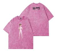 Lola Young I'm Only F Myself Vintage Wash T-Shirts Women Men Hiphop Cotton Short Sleeve Tee (Style 7,M)