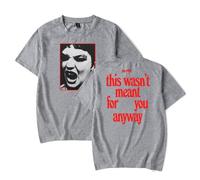 Lola Young This Wasn't Meant for You Anyway Album T-Shirt Crewneck Short Sleeve Women Men Fashion Tee (Gray,4XL)