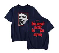 Lola Young This Wasn't Meant for You Anyway Album T-Shirt Crewneck Short Sleeve Women Men Fashion Tee (Navy,L)