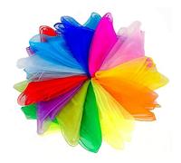 Lolakee Juggling Scarves Dance Scarves for Kids Play Silk Scarf for Toddlers Kids Movement Music Scarf Magic Tricks Performance Props Accessories Rhythm Band Scarves 12 Colors