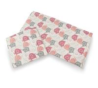 Lolaland Duvet And Pillow Bedding For Doll, Toys, Colourful Patterns for Kids, Perfect for Most Sizes of Dolls, Girls Toy Bedding, 100% Cotton with Beautiful Pink Elephant Pattern