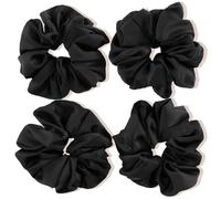 Lolalet Big Scrunchies for Women, 5.9 Inch Large Satin Scrunchies Jumbo Oversized Elastic Hair Ties Extra Large Giant Hair Bands -4 Pack, Style F