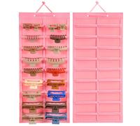 Lolalet Claw Clip Organiser, 1 Pack Hanging Hair Clip Organiser Storage for Women Girl, Wall-Mounted Hair Claw Clip Holder Organiser, Claw Clip Storage Display for Wall Door Closet -Sakurapink