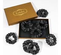 Lolalet Hair Scrunchies Satin Scrunchies for Women, Soft Hair Ties Scrunchy Cute Ponytail Holder Hair Accessories with Elastic Hair Bands for Girls Thick Thin Curly Hair -8 Pack, Style B