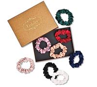 Lolalet Hair Scrunchies Satin Scrunchies for Women, Soft Hair Ties Scrunchy Cute Ponytail Holder Hair Accessories with Elastic Hair Bands for Girls Thick Thin Curly Hair -8 Pack, Style D
