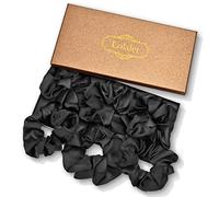 Lolalet Scrunchies for Women Girls, Satin Hair Scrunchies Softer Than Silk Hair Ties, Big Scrunchy Ponytail Holder with Elastic Hair Bands for Thick Thin Curly Hair -6 Pack, Style F