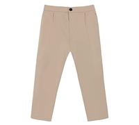 LOLANTA Boys Khaki School Trousers, Slim Fit Formal Suits Trouser Adjustable Waist（6-7 Years,Khaki,Tag 130
