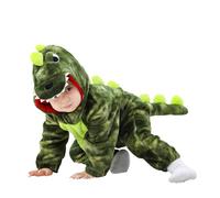 LOLANTA Unisex Baby Dinosaur Dragon Costume,Toddler One-Piece Hooded Animal Fancy Dress Romper(3-4 Years,Dye Green,Tag 110)