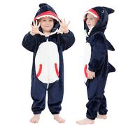 LOLANTA Unisex Baby Shark Costume, Toddler One-Piece Hooded Animal Fancy Dress Romper, 2-3 Years,Tag 100