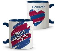 LolaPix Barcelona Mug Football Mug Coffee Ceramic 330 ml Original to Give as a Gift Various Designs Barcelona Fan Item