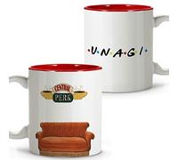 LolaPix Friends Mug, Coffee Mug, Ceramic 330 ml, Original for Gifting, Various Designs, Friends Unagi