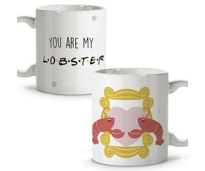 LolaPix Friends Mug. Original Mugs for Gifting. Freak Gifts. Ceramic Mug. 330 ml. Lobster