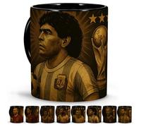 LolaPix Maradona Mug. Football Legends Collection. Breakfast Cup. Kids Football Gift Idea. Unique 330ml Edition. Maradona
