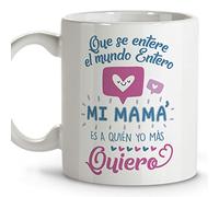LolaPix Mugs, Mama Mugs, Original Breakfast Mugs, Ceramic Mug, 330 ml, Gifts with Phrases. Mother's Day. Mug Mamá Te Quiero