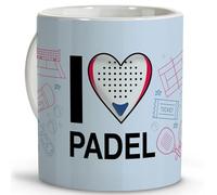 LolaPix Padel Padel Man. Woman. Original Gifts. Original Mugs to give as a Gift. Ceramic Mug 330 ml