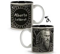 LolaPix Personalised Viking Mug, Viking Accessories Men, Ragnar Lothbrok Inspired Mug, Father's Day Gift, Vikings Fans Beer Mug, Invisible Friend Gift, Caneca Beer.