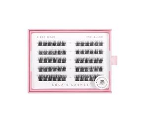 Lola's Lashes Pre-glued Eyelashes | Soft Wisp 5 Row Lashes Refill Pack | Pre-Glued Wispy Lashes | Easy Application | 5-10 Days Wear & Waterproof | 10-14mm