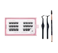 Lola's Lashes Pre-glued Lashes | Bold Definition 3 Row Starter Kit | Pre-Glued Lashes | Easy Application | Application Tools Included | 5-10 Days Wear & Waterproof | 10-14mm