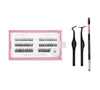 Lola's Lashes Pre-glued Lashes | Soft Definition 3 Row Starter Kit | Pre-Glues Lashes | Easy Application | Application Tools Included | 5-10 Days Wear & Waterproof | 10-14mm