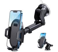 LOLBIU Universal Car Phone Holder [Military-Grade Suction] 360°Rotation Adjustable for Car Dashboard Windscreen Fit for iPhone 16 Pro Max and All 4-7" Smartphones