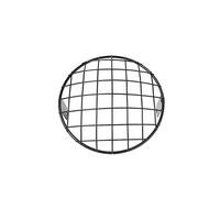 LOLHOIKILM Motorcycle Headlight Guard Cover Protector For 7'' Motorcycle Headlight Mesh Grill Metal Headlight Square Protector Guard Cover Black Chrome