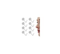 LOLIAS 14K Gold Filled Nose Studs 316L Surgical Steel Gold Nose Rings Studs 6A CZ Simulated Diamond Corkscrew L Shaped Nose Piercing Hypoallergenic Nose Rings for Women Men 20G, 1.5/2/2.5/3mm-L shaped